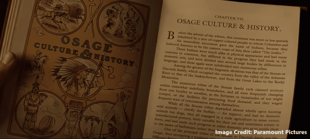 Osage Culture and History Book - Killers of the Flower Moon - Paramount Pictures