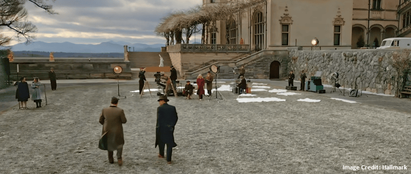 His Merry Wife Film Shooting in the past - A Biltmore Christmas - Hallmark
