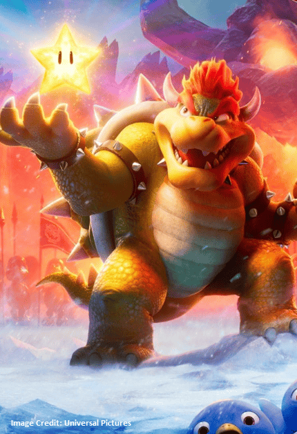 Bowser with Superstar - Super Mario Bros. Movie 2023 - Universal Pictures