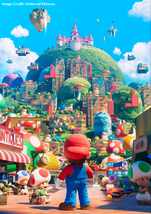 Mushroom Kingdom One of the worlds - Super Mario Bros. Movie 2023 - Universal Pictures